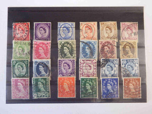 Great Britain lot of 24 queens head stamps as per photo