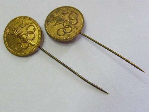 Pair of SA Olympic Pin Badges - as per photo