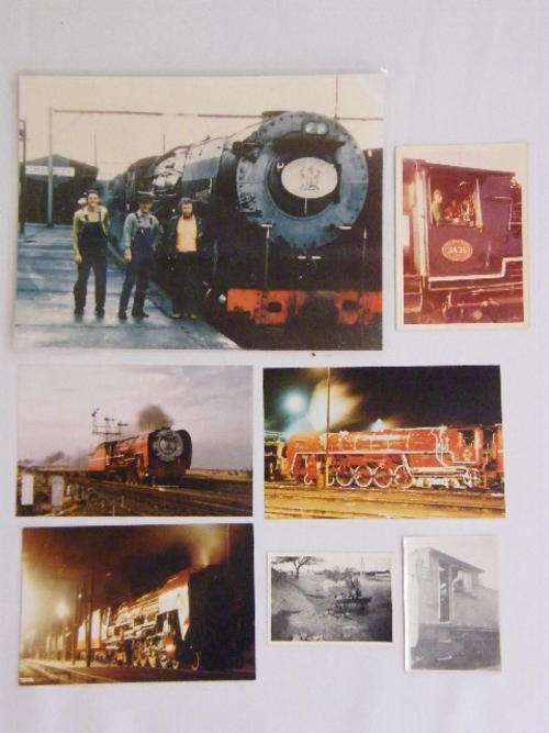 Lot of 7 Photos of WJ Kriel, Driver of 3435 and Some Locomotives he drove - as per photo