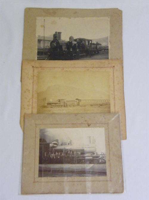 Lot of 3 Original Antique Locomotive Photos - as per photo