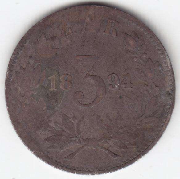 1894 Kruger Tickey 3d - Scarce - as per photo