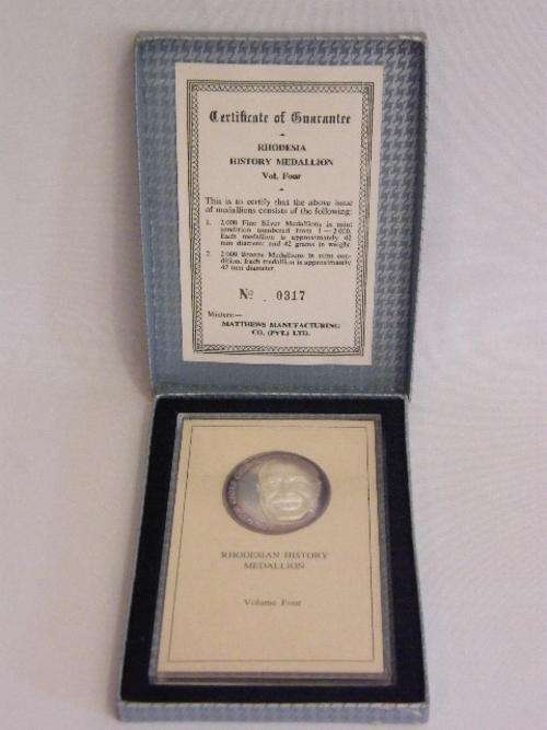 Rhodesian History Medallion Volume Four - No. 0317 - as per photo