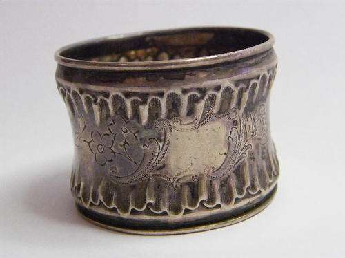 Antique German Silver Napkin Ring, made by Wilhelm Binder, as per Hallmark, as per photo