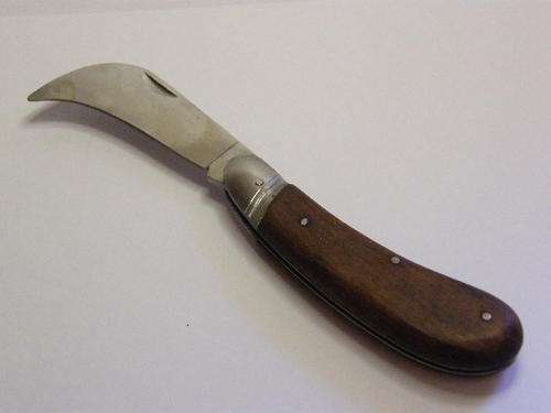 Vintage Pruning Knife with Wooden Handle - can be used as a Biltong Knife - as per photo