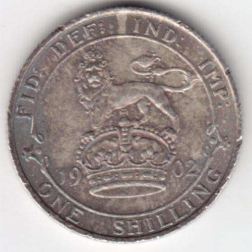1902 Great Britain One Shilling - Very Nice Coin ! - as per photo
