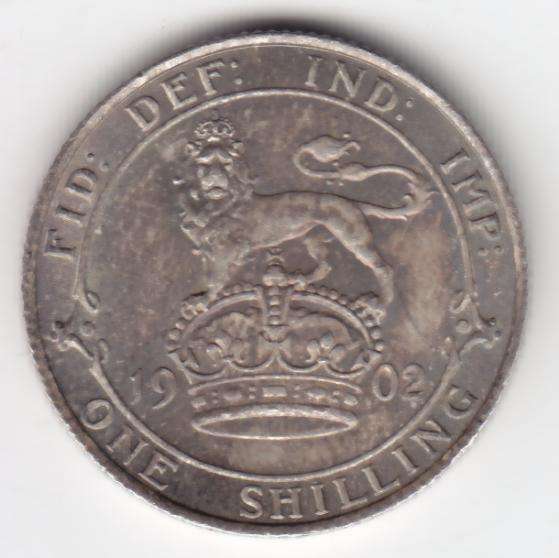 1902 Great Britain One Shilling - Excellent Coin - as per photo