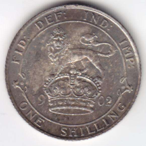 1902 Great Britain One Shilling Proof - as per photo
