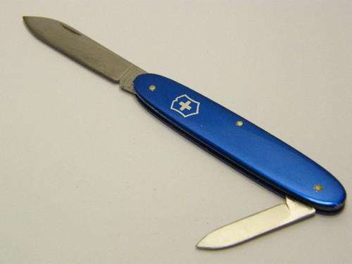 Blue Victorinox Pocket Knife advertising INTERNATIONAL TRUCKS - as per photo