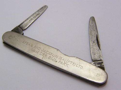 Ibberson Sheffield Pocket Knife with Spear and Jackson Advertisement - as per photo
