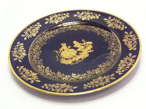 Limoges Castle France Blue & Gold  Side Plate - as per photo