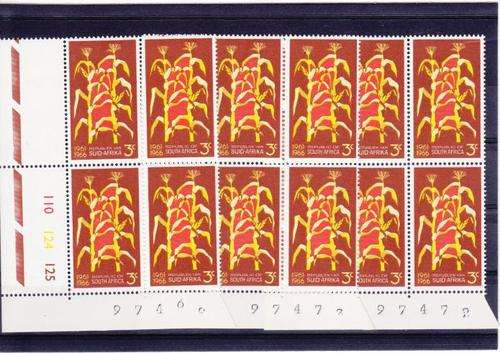 RSA - SACC 256 Control Block of 4 - May 1966 Issue - as per scan