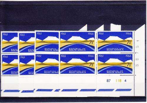 RSA SACC 257 Control Block of 4 - Cylinder 87 118 4 - May 1966 Issue - as per scan