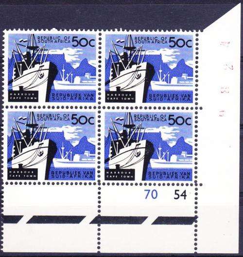 RSA - SACC 218 Control block of 4 with red sheet number - Scarce - as per scan