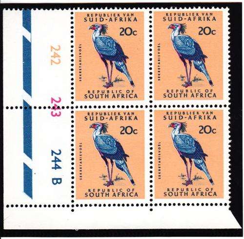 RSA - SACC 271 Control Block of 4 - June 1968 Issue - as per scan
