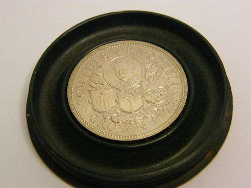 1953 Rhodesia Rhodes Centenary Crown in Coin Case - as per photo
