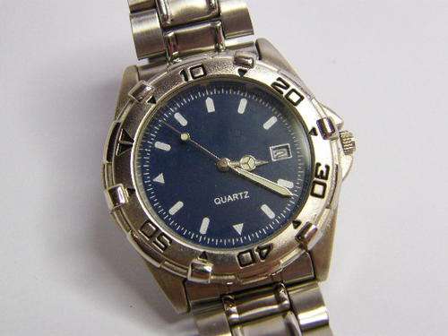 Quartz Mens Watch with Blue Dial - as per photo