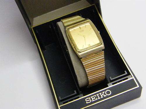 Seiko Quartz Mens watch in original box - Used, but still working - as per photo