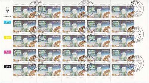 SWA - SACC 343-346 Full Sheets - Both used and mint - as per scan
