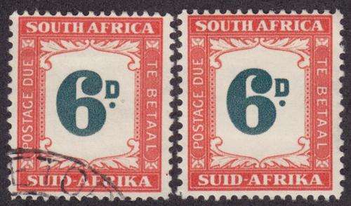 SA - SACC Postage Due 37 Mint ( Hinged ) and Used - as per scan