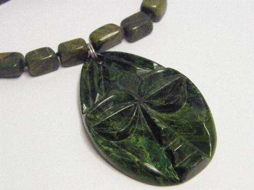 Verdite Necklace & Pendant - as per photo