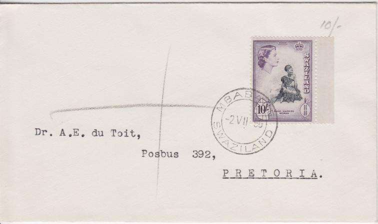 Gibbons 63 on FDC 2 July 1956 - Ten Shillings - as per photo