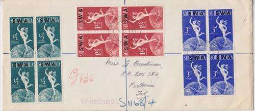 SWA - SACC 166-168 Blocks of 4 on FDC - as per scan