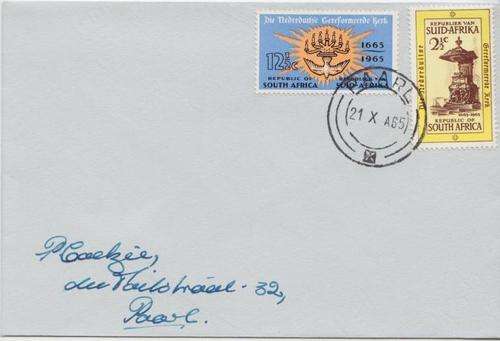 SA SACC 252 - 253 on FDC with Paarl Cancellation - as per photo