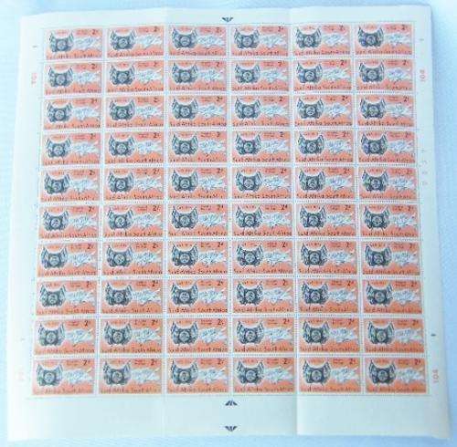 SACC 148 Half Mint Sheet of 60 stamps - Cylinder 1-104 - as per photo