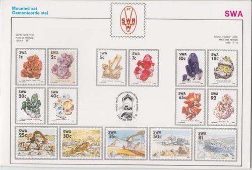 SWA - SACC 534 - 549 ( no 540 ) - Mounted unhinged mint set - Minerals - as per scan