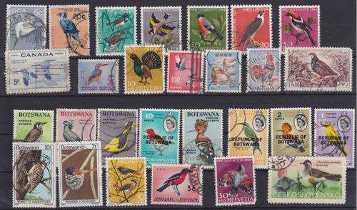 Birds - Lot of 28 Bird Stamps - as per scan
