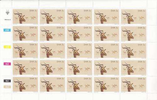 SWA - SACC 354-357 Full Sheet Set - Mint and used set - Nature Conservation - as per scan