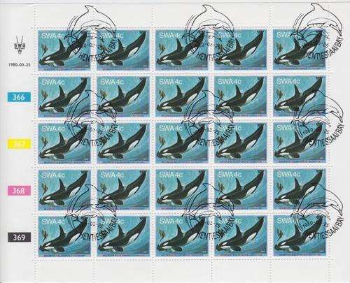 SWA - SACC 347-352 Full Sheet set - used - Whales - as per scan