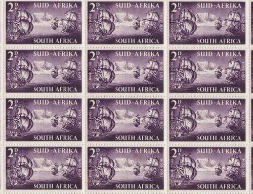 SACC 137 Full Sheet with 120 stamps - perforation torn below row 8 ( not through side ) as per scan