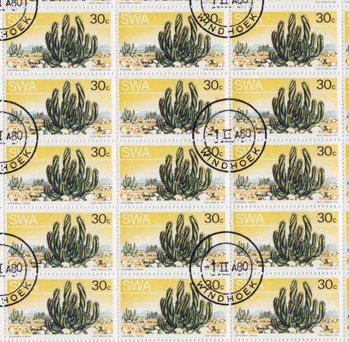 SACC 263 bf Full Sheet Used - with 100 Stamps - as per scan