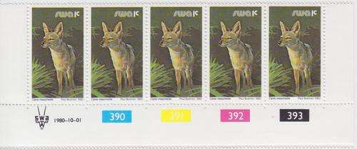 SWA - Set of Control Strips Third Decimal Definitive Issue - 1 Oct 1980, SACC 358-374, as per scan