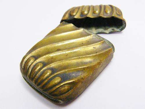Antique Brass Match Holder - as per photo