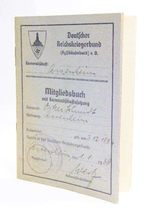 German Member Book of Comrade dated 1939 - Inside of book is empty - as per photo