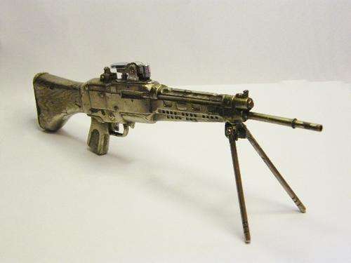 Vintage Table Lighter in Shape of assault rifle - needs a flint - as per photo