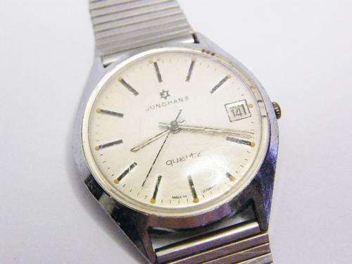 Vintage Junghans Quartz Mens Watch - Working - Scratched Glass - as per photo