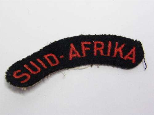 South African Navy Cloth Shoulder Title - Worn in the 1960's - ' Afrikaans '