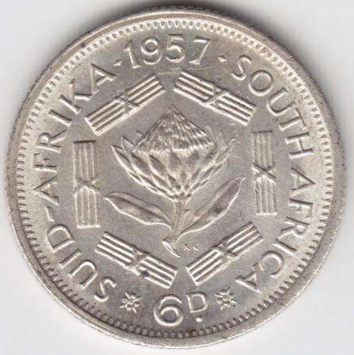 1957 Sixpence - Uncirculated - as per scan