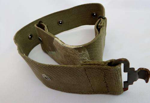 SADF Green Webbing Belt with Brasso Marks - as per photo