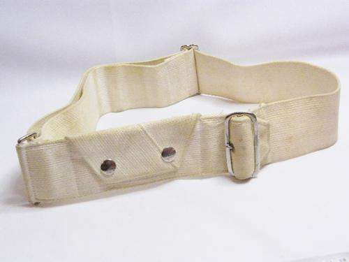 White Navy Canvas Belt with Purse - as per photo
