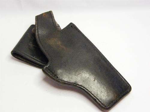 Police Black leather gun holster - as per photo