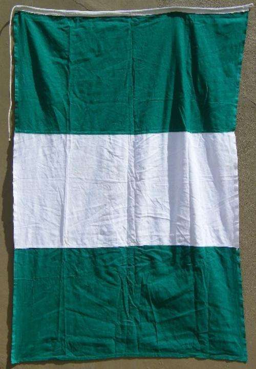 Vintage Nigeria Flag without emblem - size, 140 cm x 90 cm - as per photo