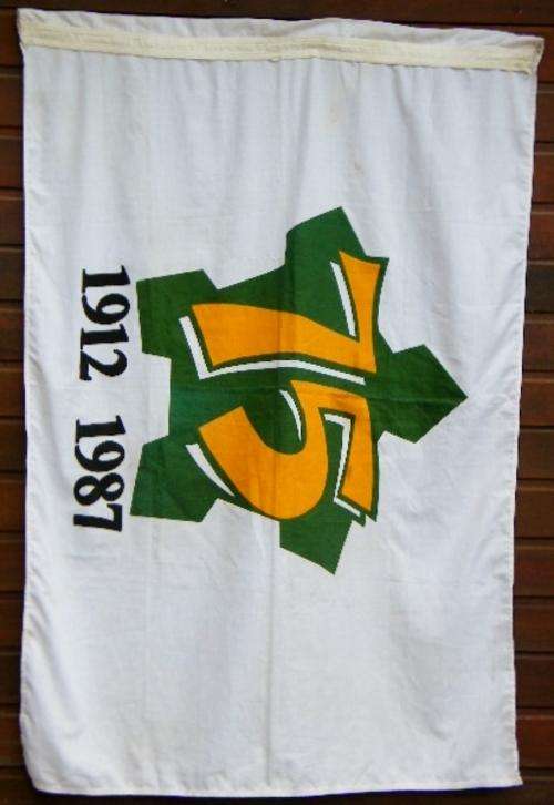 Flag for 75 Year Festival 1812 - 1987 - Size 173 cm x 120 cm - as per photo