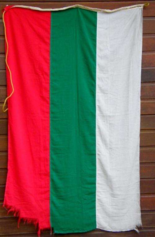 Used flag of Bulgaria - Frayed on edges from being used - size 190 cm x 115 cm, as per photo