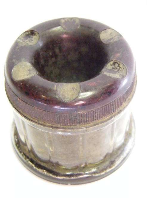 Glass and Bakelite Ink Well - as per photo
