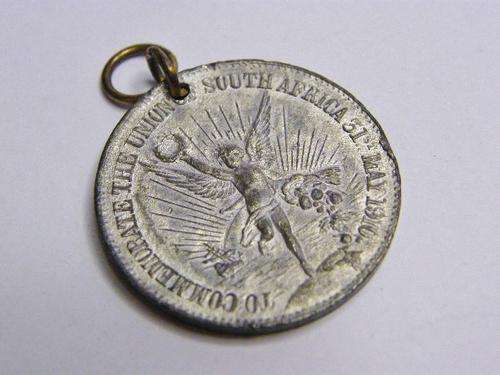 1910 Port Elizabeth Lead Medallion Commemorating the UNION of SA - as per photo