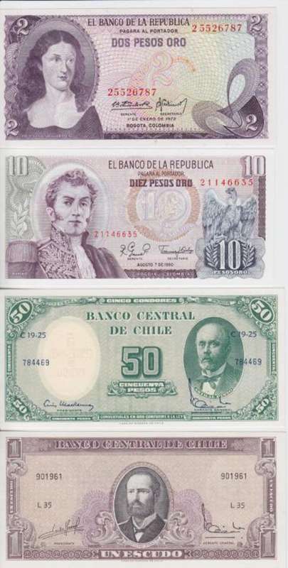 Lot of 20 World Banknotes - as per photo